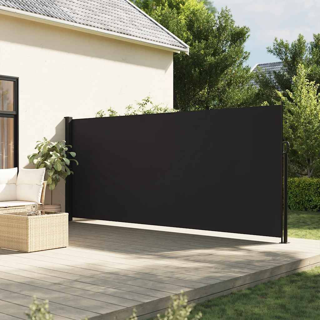 Auvent latéral polyester noir 500 x 180 cm - PANGIVO - Image 1
