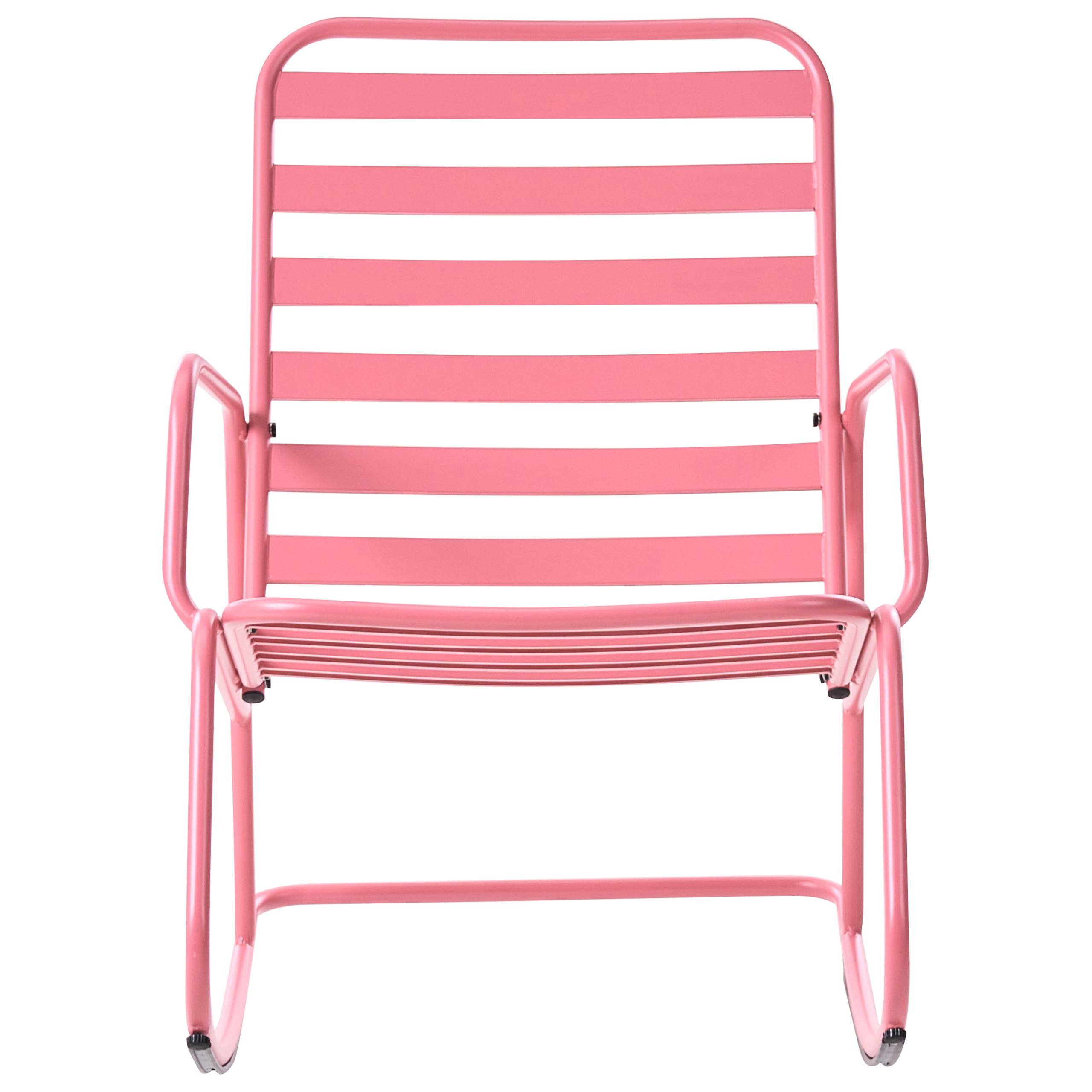 Beliani - Chaise à bascule Aluminium Rose TURI - 66x96x92- Beliani - Image 4