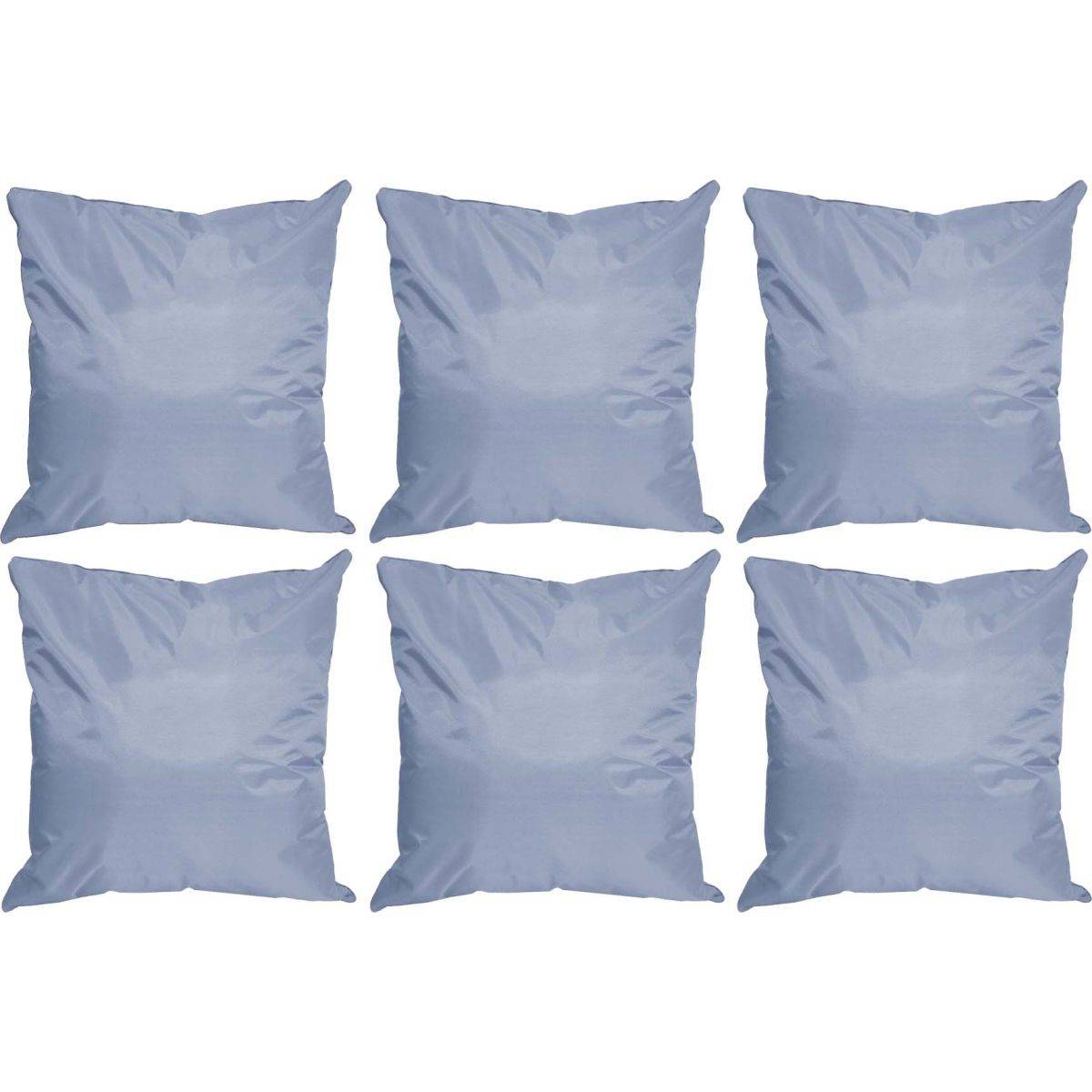Jardindeco - Coussin extérieur carré 45 cm Sun (Lot de 6) Gris clair - Imagen 1
