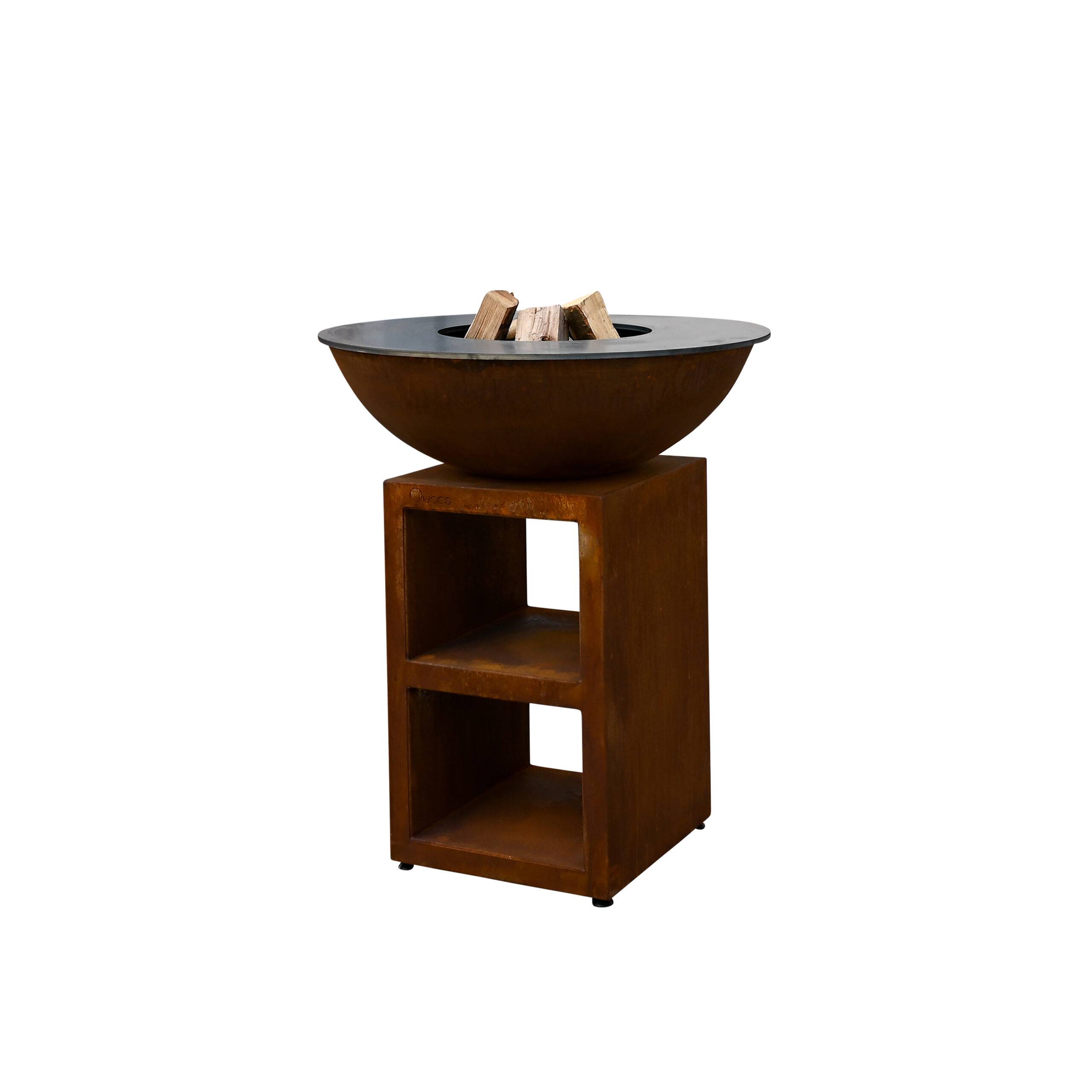Quoco - Brasero Piatto Medium Corten Ø84 + Grille + Spatule + Housse - Imagen 3