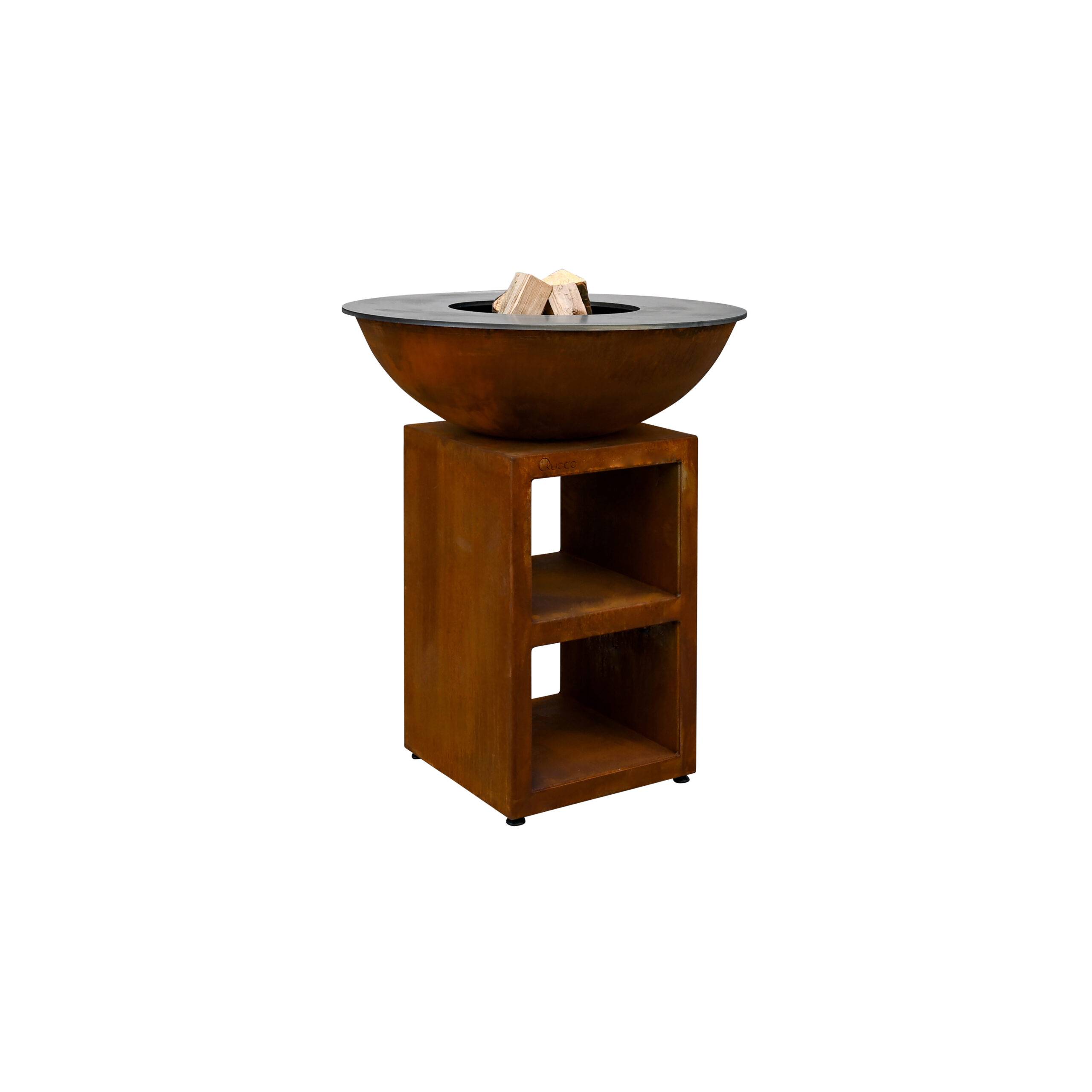 Quoco - Brasero Piatto Medium Corten Ø84 + Grille + Spatule + Housse - Imagen 2