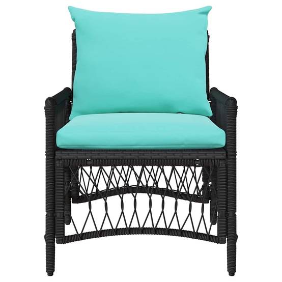 Maison Chic - Chaise De Jardin - Fauteuil De Jardin Noir 60 x 70 x 78cm polyrotin - Image 4