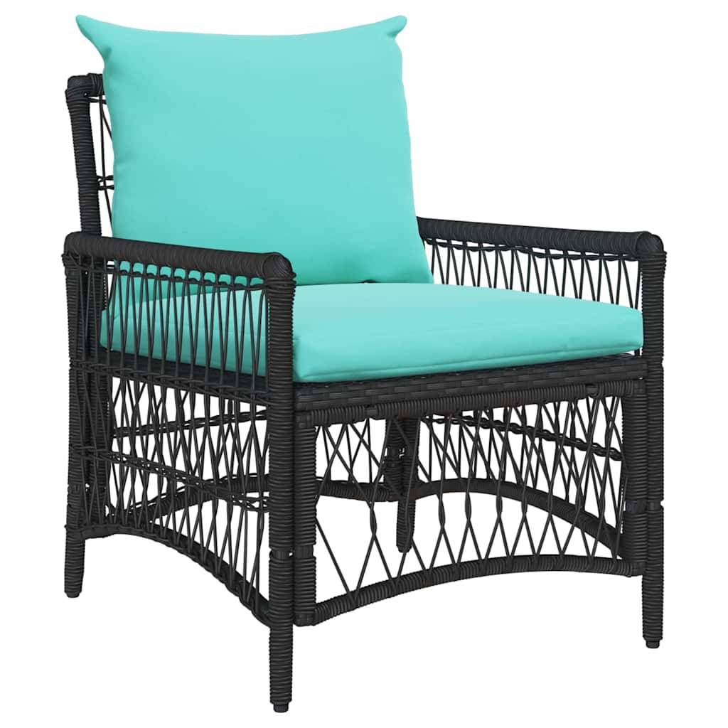 Maison Chic - Chaise De Jardin - Fauteuil De Jardin Noir 60 x 70 x 78cm polyrotin - Image 1