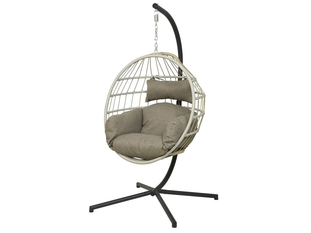 Jardideco - Fauteuil suspendu en corde Palanga Gris - Jardideco - Imagen 1