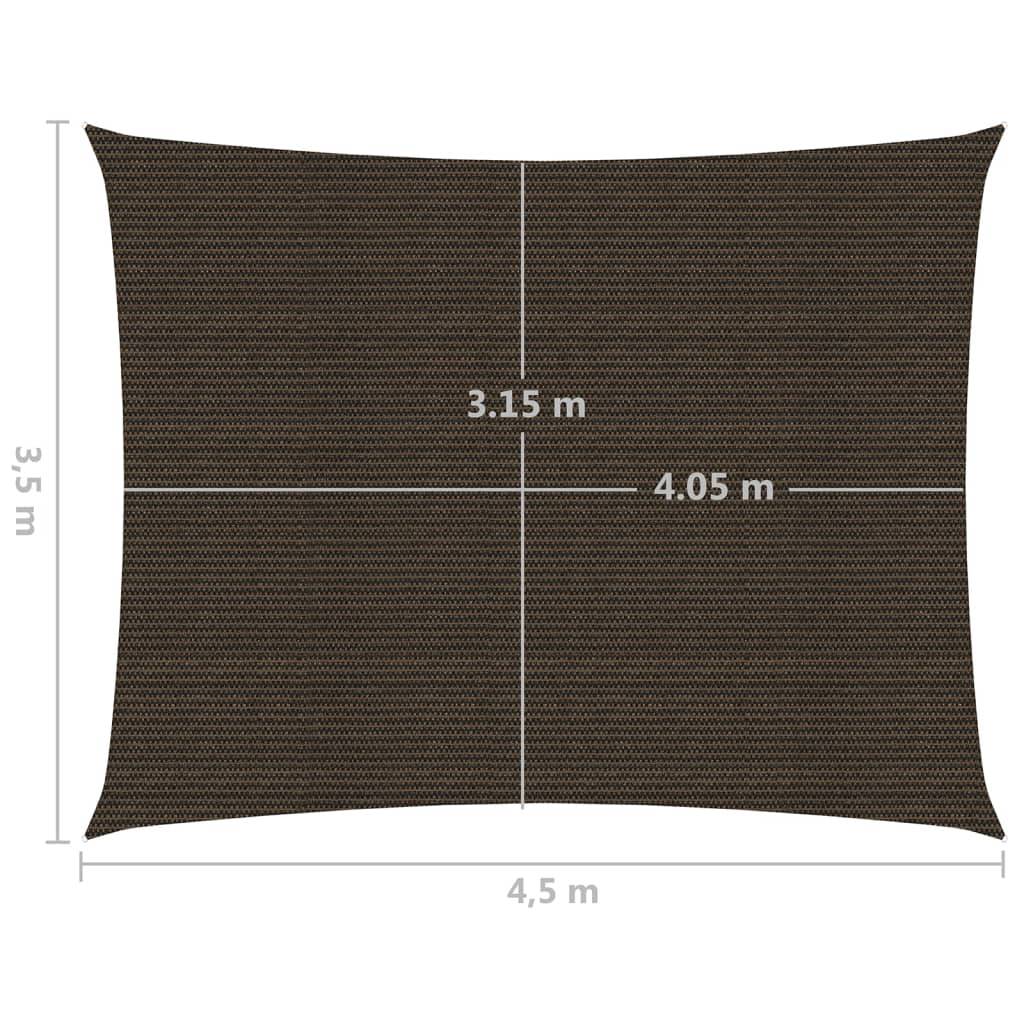 Helloshop26 - Voile toile d'ombrage parasol 160 g/m² PEHD 3,5 x 4,5 m marron - Imagen 6