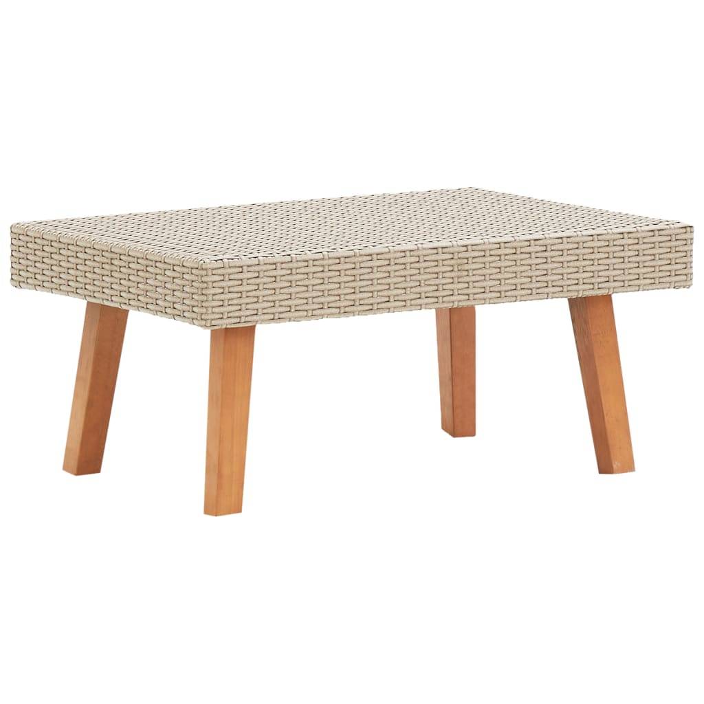 Helloshop26 - Salon de jardin meuble d'extérieur ensemble de mobilier 4 pièces avec coussins résine tressée beige - Imagen 5