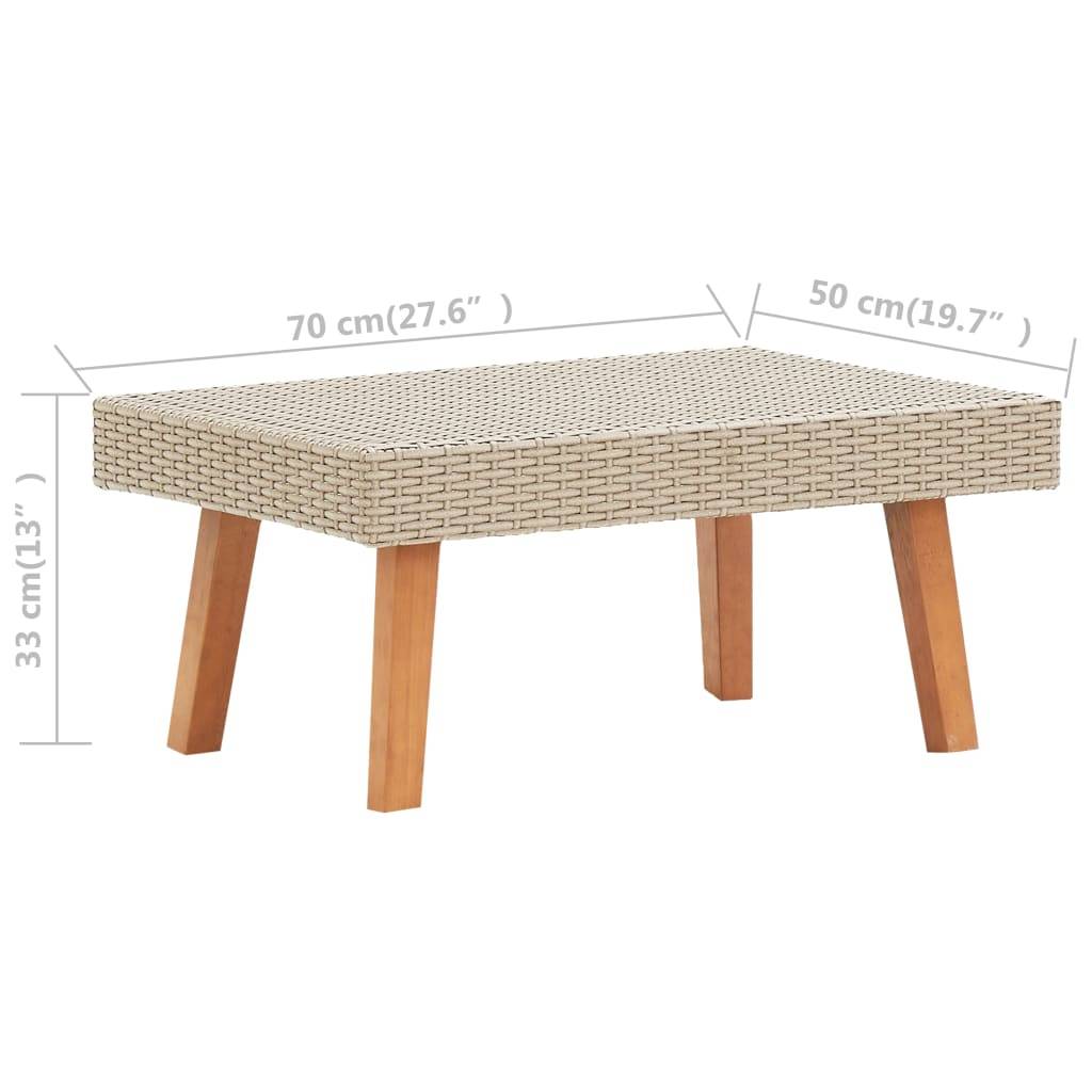 Helloshop26 - Salon de jardin meuble d'extérieur ensemble de mobilier 4 pièces avec coussins résine tressée beige - Imagen 8