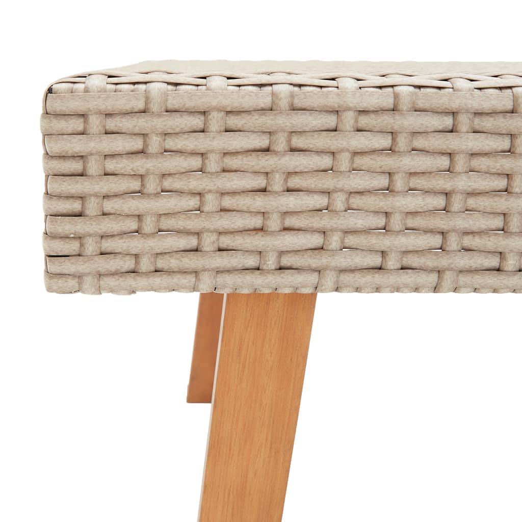 Helloshop26 - Salon de jardin meuble d'extérieur ensemble de mobilier 4 pièces avec coussins résine tressée beige - Imagen 6