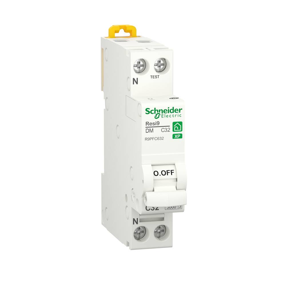 Schneider Electric - Disjoncteur modulaire RESI9 1P+N courbe C peignable 32A - SCHNEIDER ELECTRIC - R9PFC632