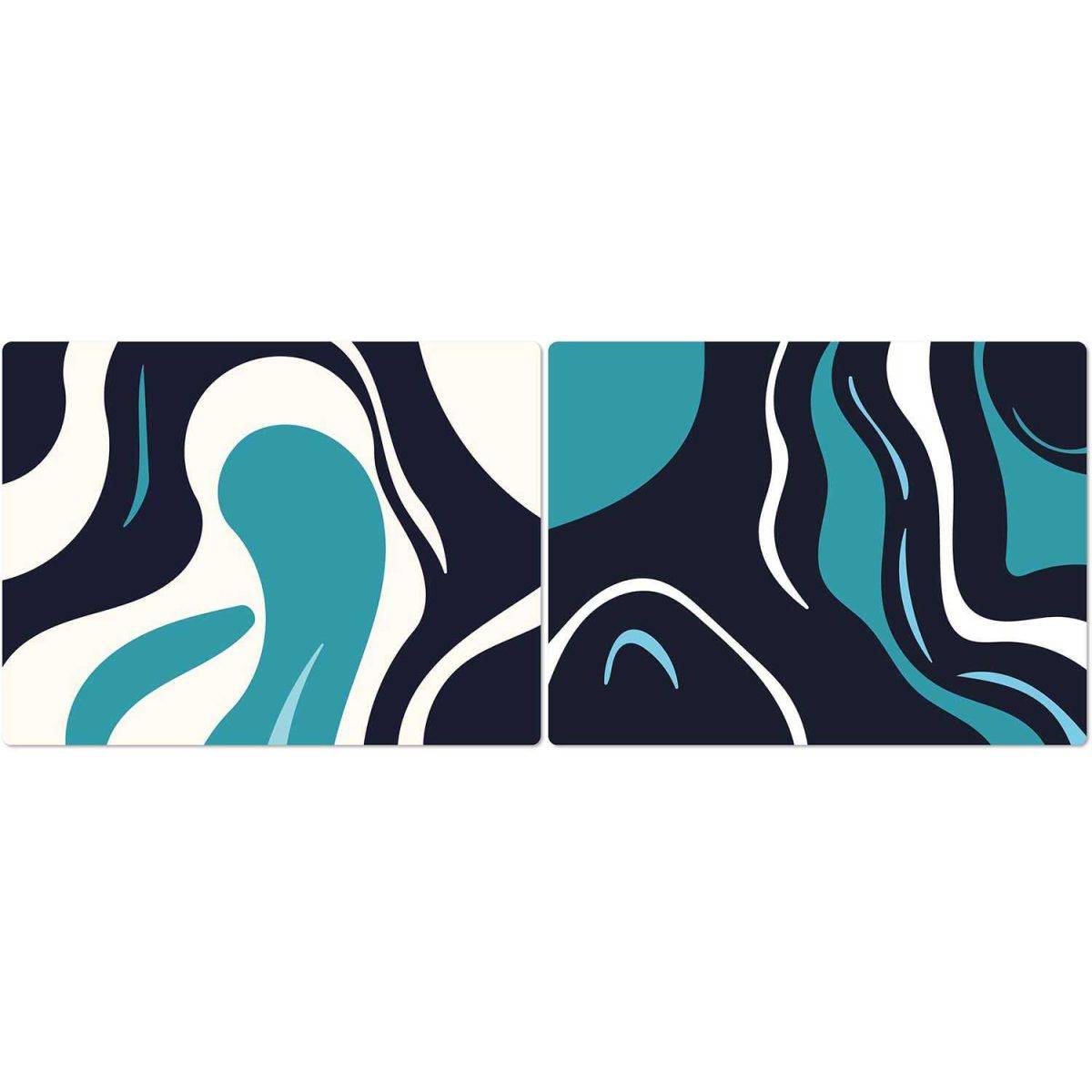 Set de table en vinyle 40 x 30 cm Wave Lot de 2 sets de table motifs assortis - Imagen 1