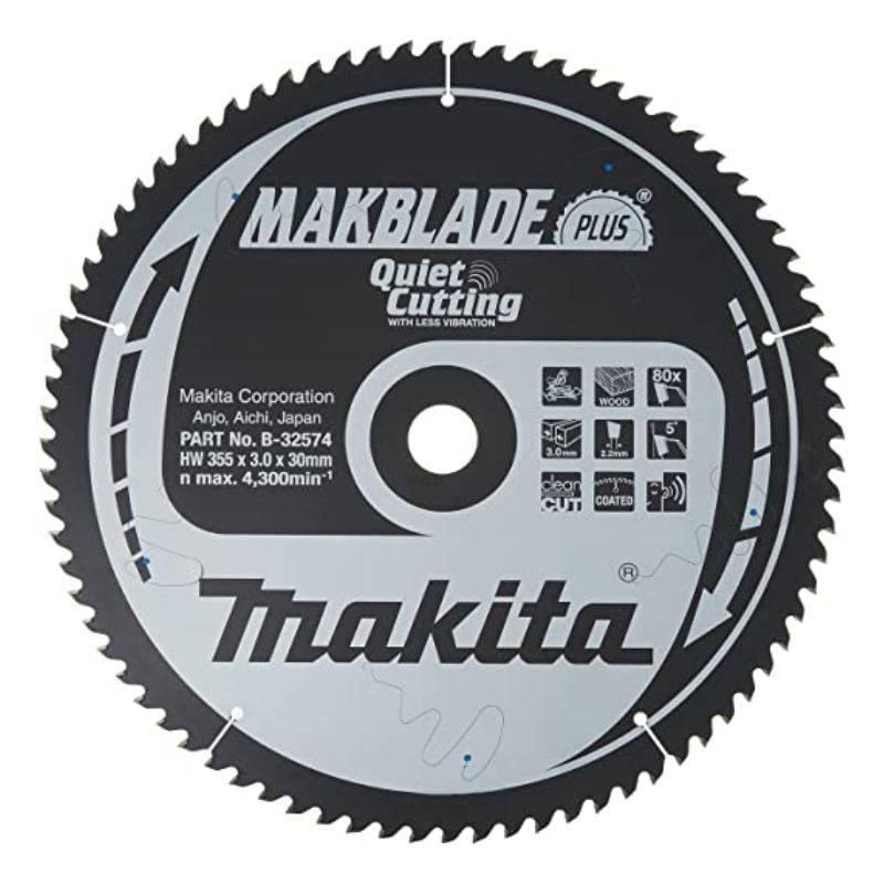 Makita - Lame carbure Ø355mm MAKITA B-32574 ''MAKBLADE Plus'' Bois pour scies circulaires Makita - Imagen 1
