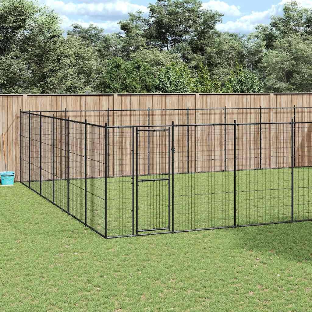 Vidaxl - Chenil d'extérieur pour chiens Acier 65,34 m² vidaXL 3082326 - Imagen 1