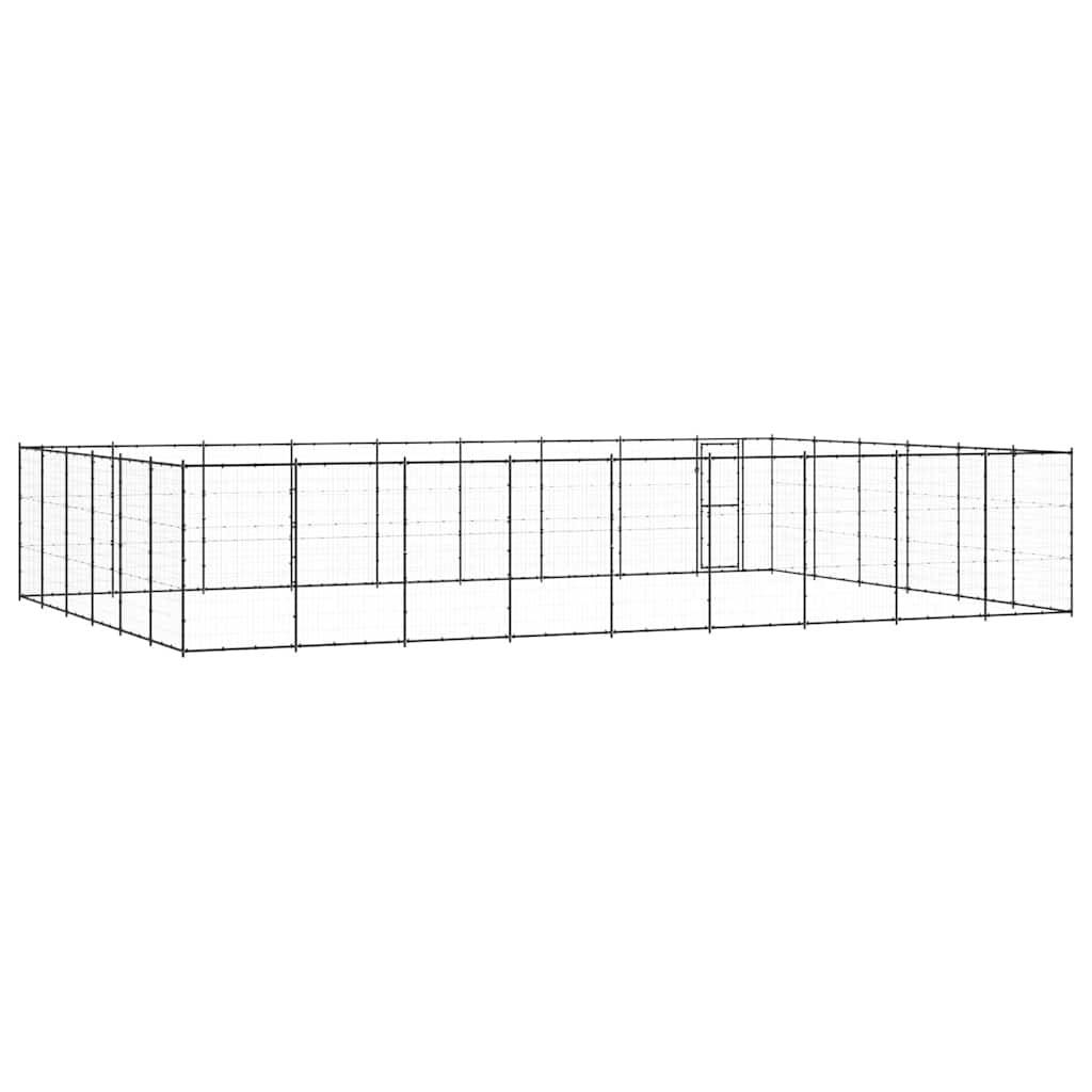 Vidaxl - Chenil d'extérieur pour chiens Acier 65,34 m² vidaXL 3082326 - Imagen 7