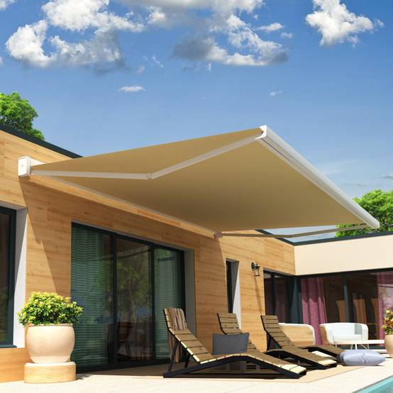 Intersun - Store banne coffre SOA 4,10x3,50 M (Manuelle - Blanc - Ecru) - INTERSUN - Image 5