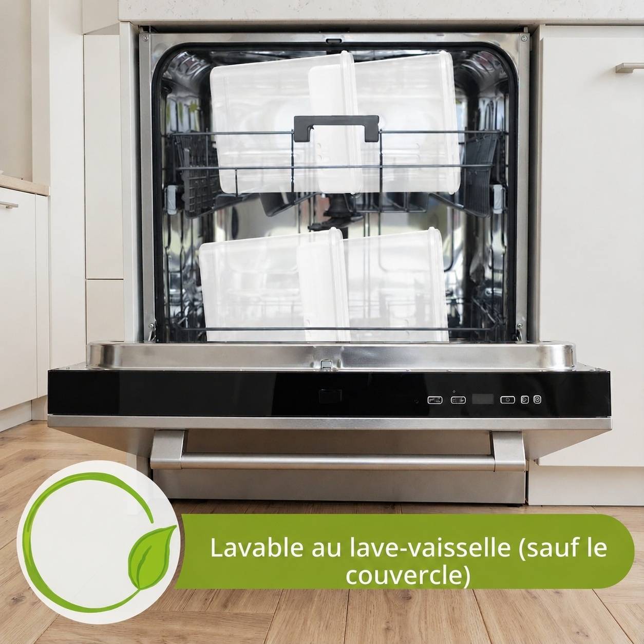Boîtes Alimentaires Hermétiques Empilables avec Bec Verseur, Lot de 8 4L - Image 7