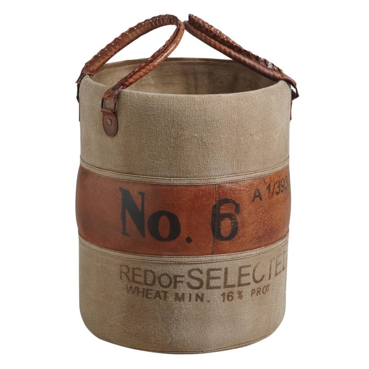 Aubry Gaspard - Rangement vintage en cuir de buffle et coton - Imagen 1