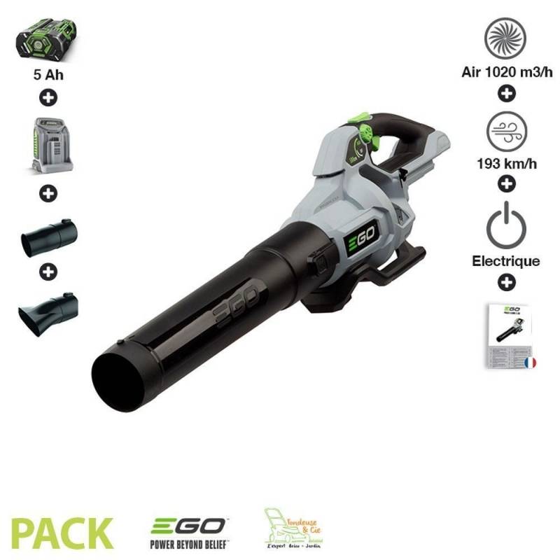 Ego Power + - Pack souffleur de feuilles puissant batterie 5ah chargeur rapide EGO LB5804E - Imagen 1
