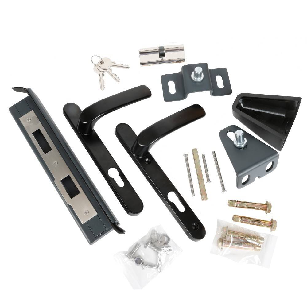 Kit Portillon Composite CRUZ Cèdre - Hauteur : 183cm - Largeur max : 120 cm - Largeur ajustable - Compatible clôture CRUZ - Image 7