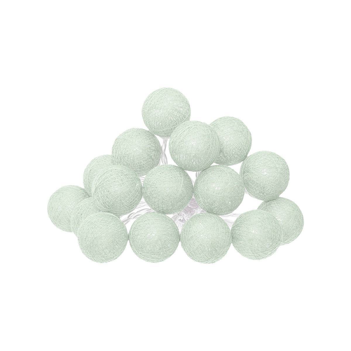 Atmosphera - Guirlande LED 16 boules pile vert céladon L255cm - Atmosphera Créateur d'intérieur - Image 2