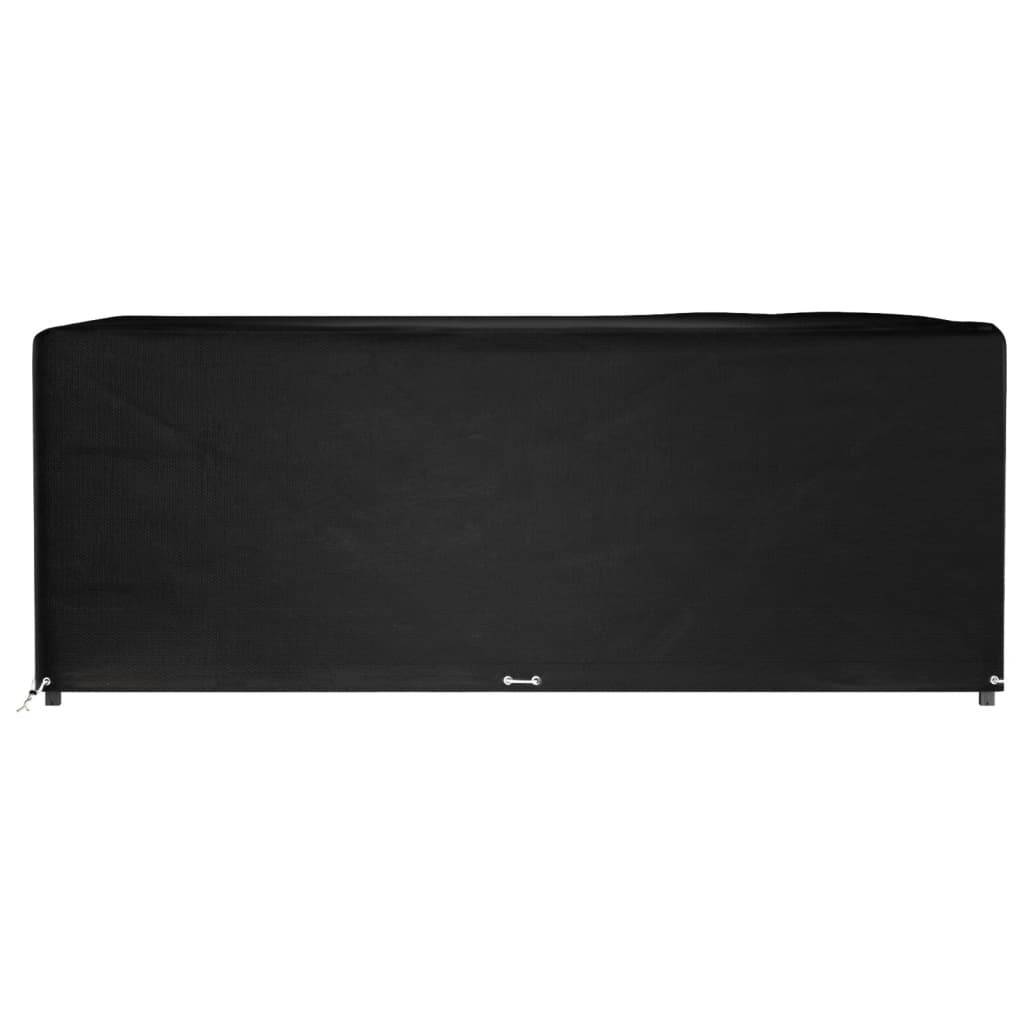 Housse Salon de Jardin XXL Rectangulaire PE Imperméable Anti-UV pour Mobilier de Terrasse Noir 300x250x90cm – ComfortXL Outdoor Living - Image 3