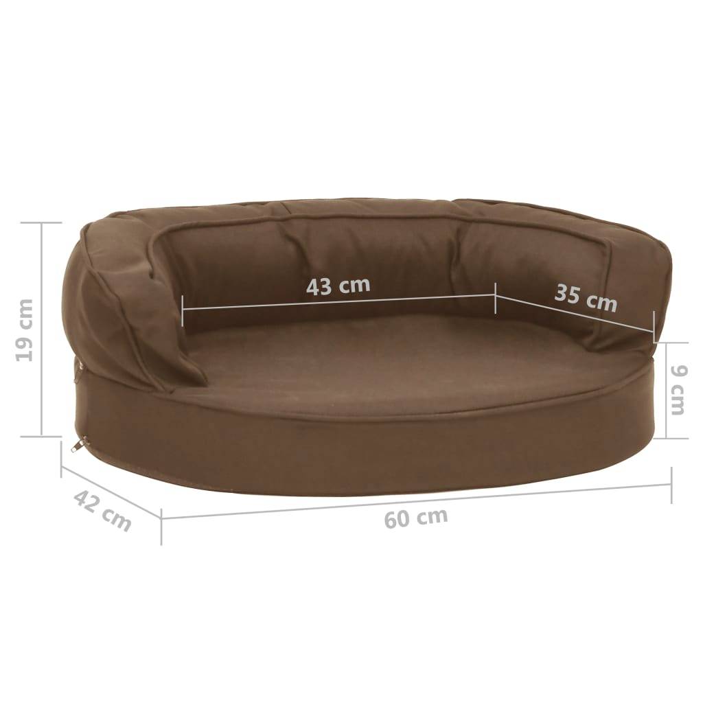 Vidaxl - Matelas de lit ergonomique pour chien 60x42 cm Aspect de lin vidaXL 171301 - Imagen 3