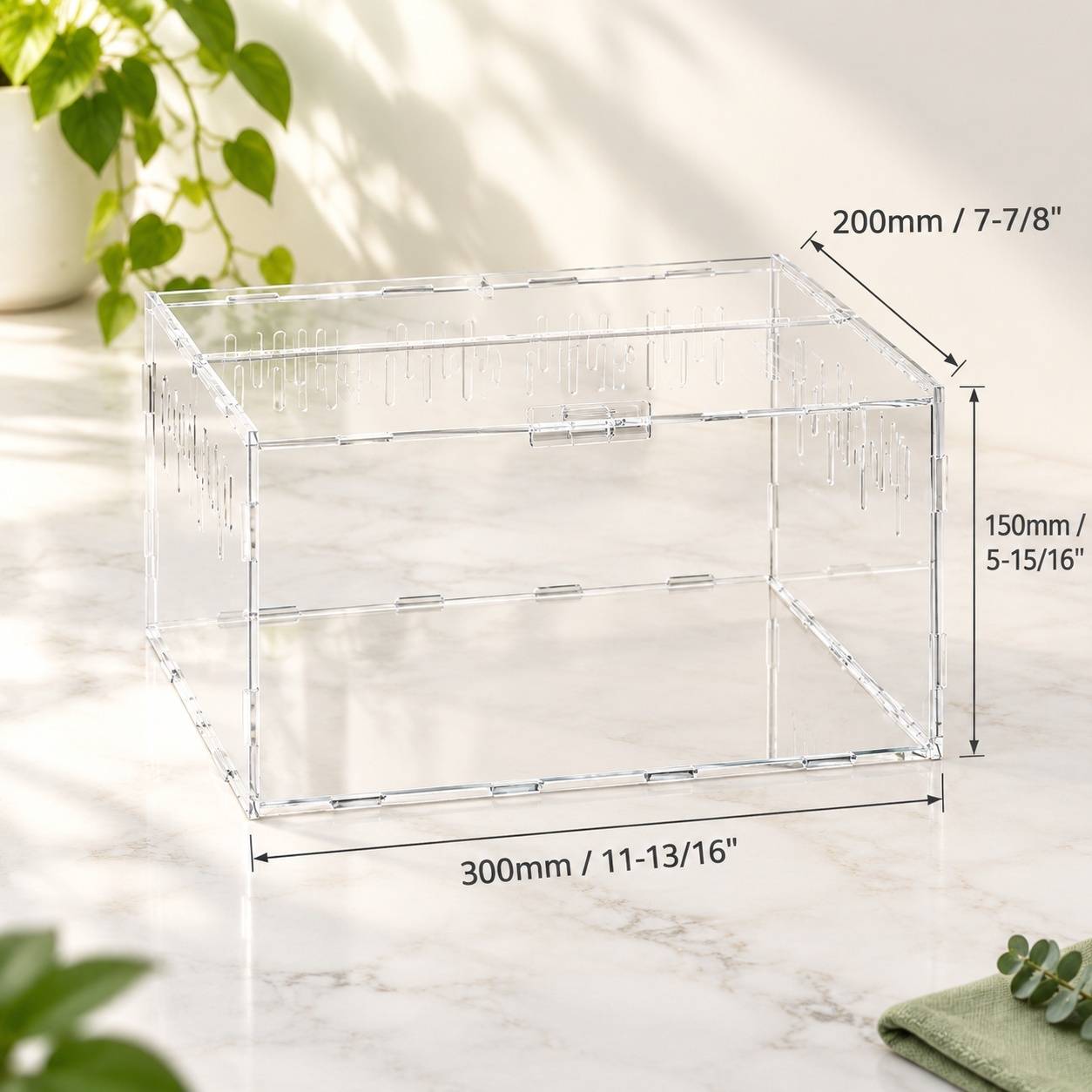 Boîte Terrarium Acrytique Magnétique Ventilée Pour Reptiles Et Insectes - Image 2