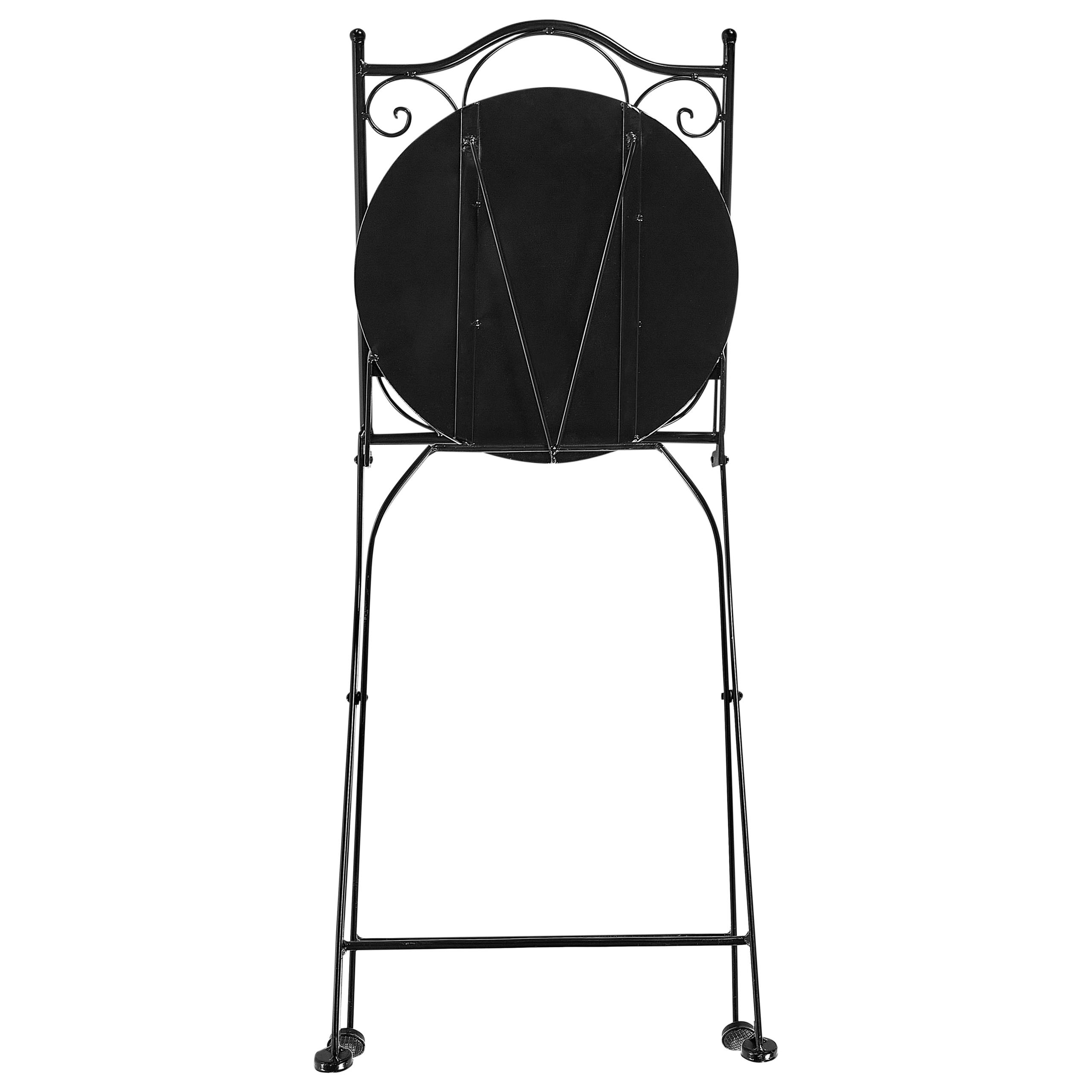 Beliani - Set de bistrot, 2 Personnes Métal Noir CAMPRENA - Beliani - Imagen 8