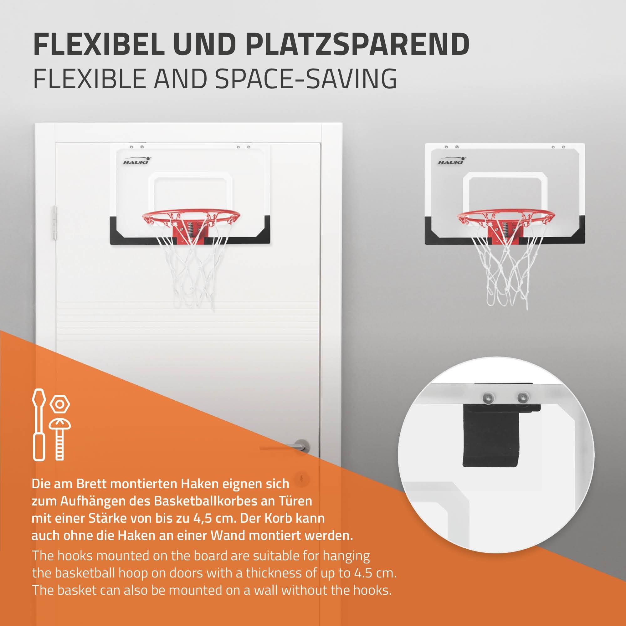 Set panier de basket 45,5x30,5 cm 3 ballons et pompe à balles  panneau et anneau - Imagen 3