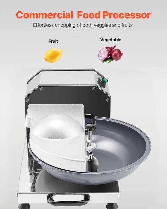 Vevor - VEVOR Robot culinaire hachoir légumes 3000 tr/min inox. Lame incurvée en S. Pour fruits, restaurant, maison. - Image 2