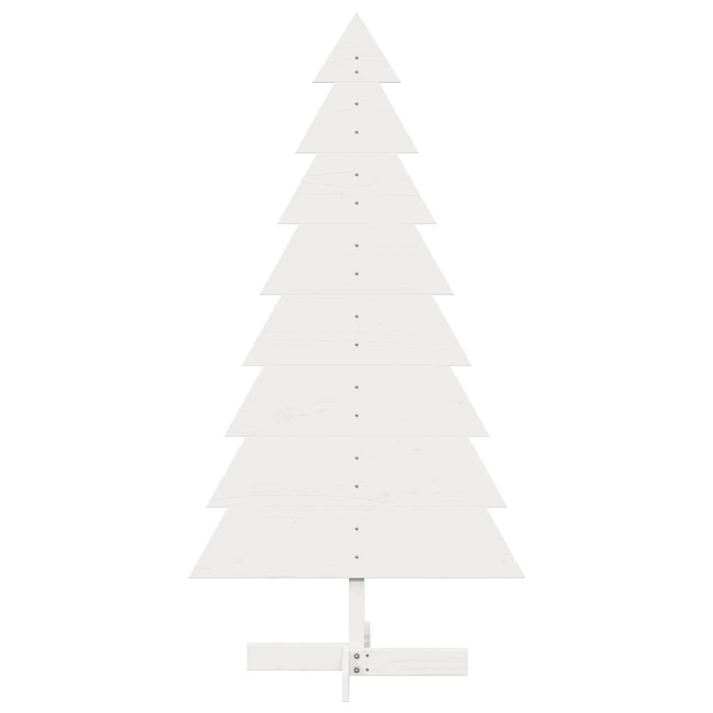 Sapin de Noël en Bois Pin Massif Décoration Intérieure 150 cm Blanc – ComfortXL Outdoor Living - Image 3
