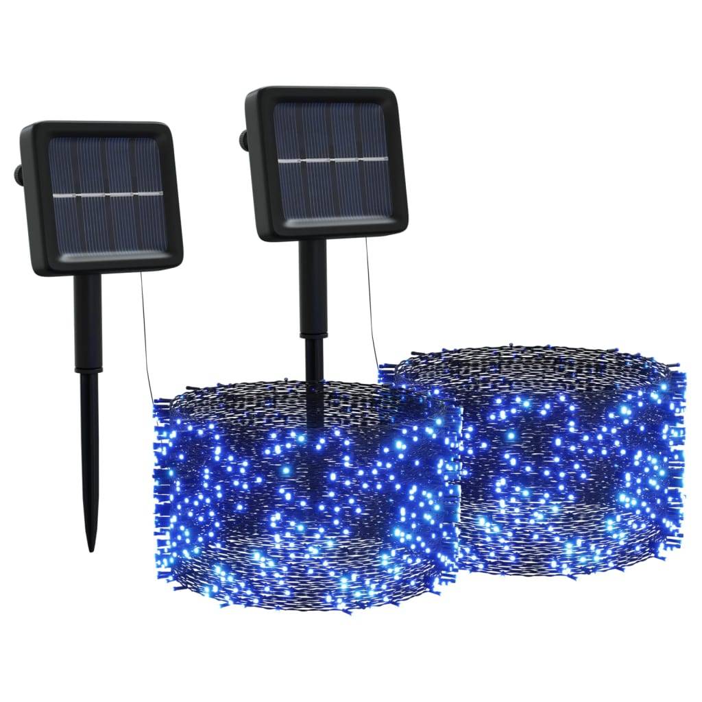 Lot 2 Guirlandes Solaires 400 LED 8 Modes Jardin Fêtes Bleu – ComfortXL Outdoor Living - Image 2