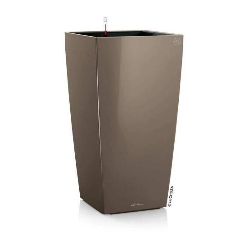 Lechuza - Pot De Fleur Lechuza Cubico Premium 40 - Kit Complet, Taupe Brillant - Imagen 1