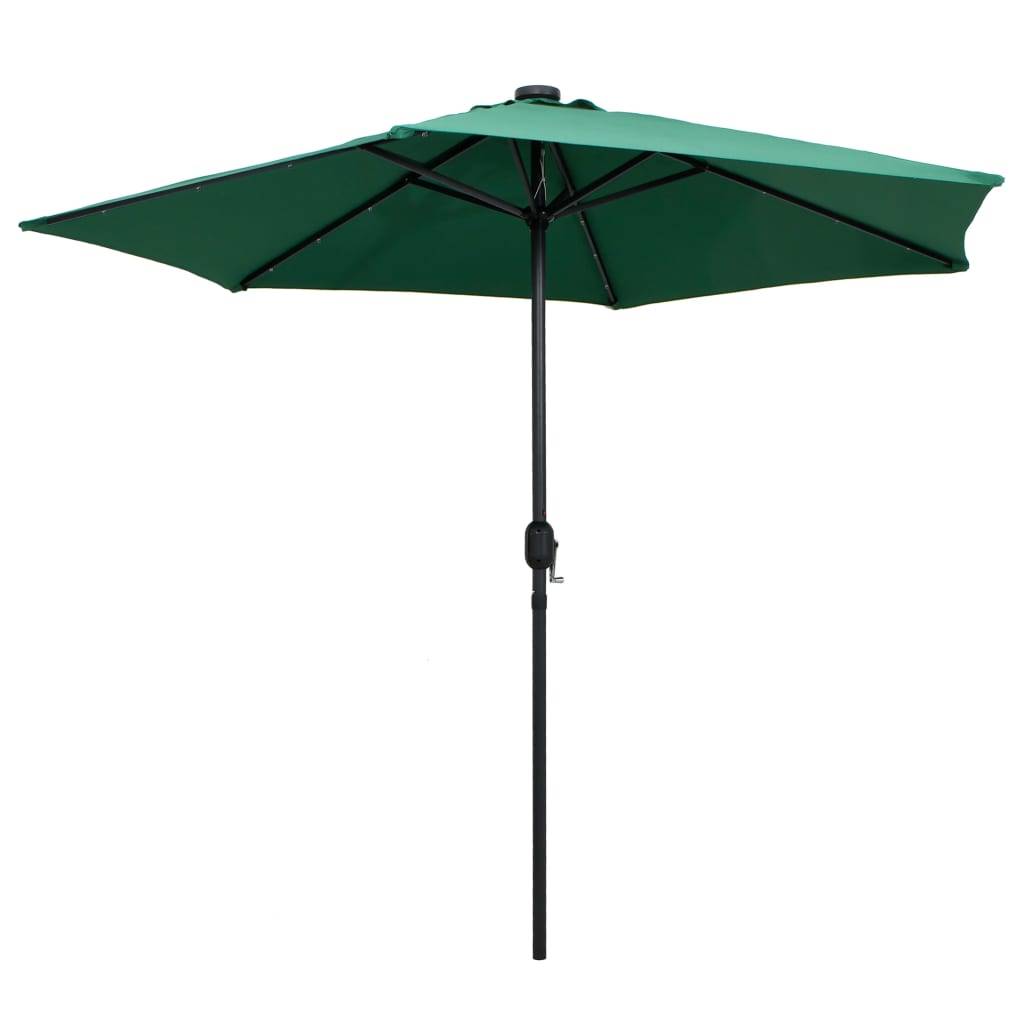 Vidaxl - Parasol de jardin avec lumières LED et mât en aluminium vert vidaXL 47352 - Imagen 10