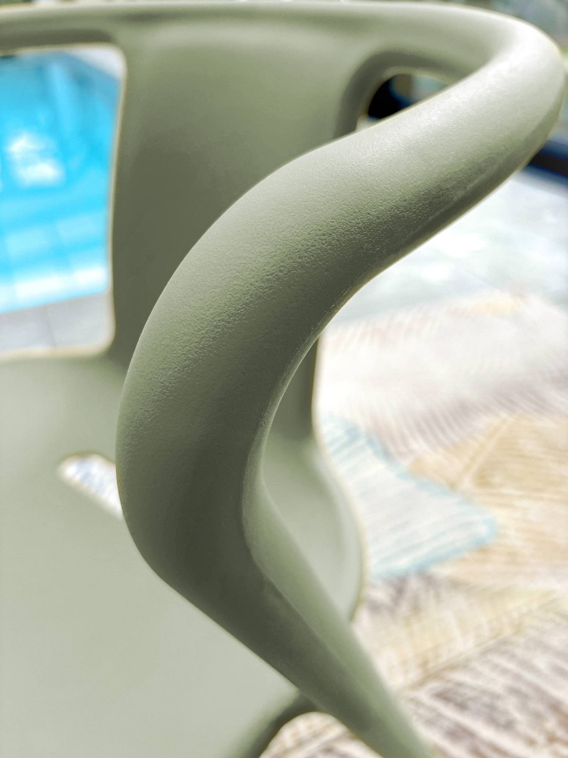 Lot de 2 fauteuils de jardin empilables en Polypropylène - Vert olive - DIEGO - Image 3