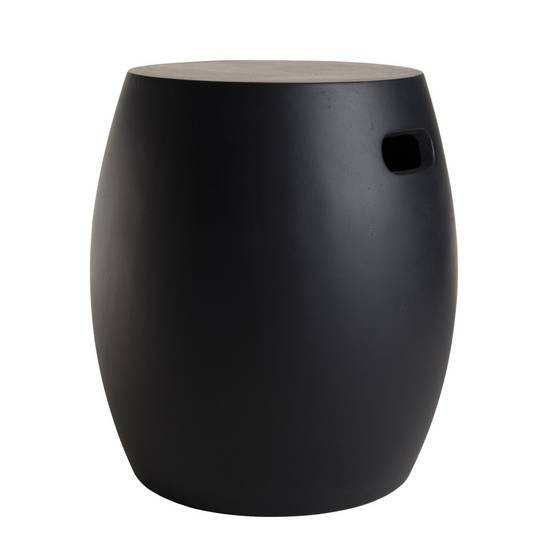 HECTOR - Table d'appoint de jardin ronde béton 43x43 cm noir - Image 1