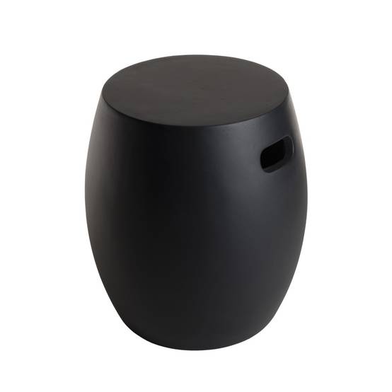 HECTOR - Table d'appoint de jardin ronde béton 43x43 cm noir - Image 4