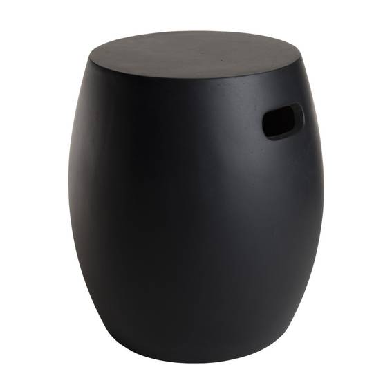 HECTOR - Table d'appoint de jardin ronde béton 43x43 cm noir - Image 7