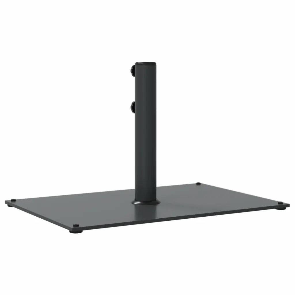 Base de parasol rectangulaire 60,5 x 41 x 38 cm avec 4 coussinets fer gris foncé - Image 4