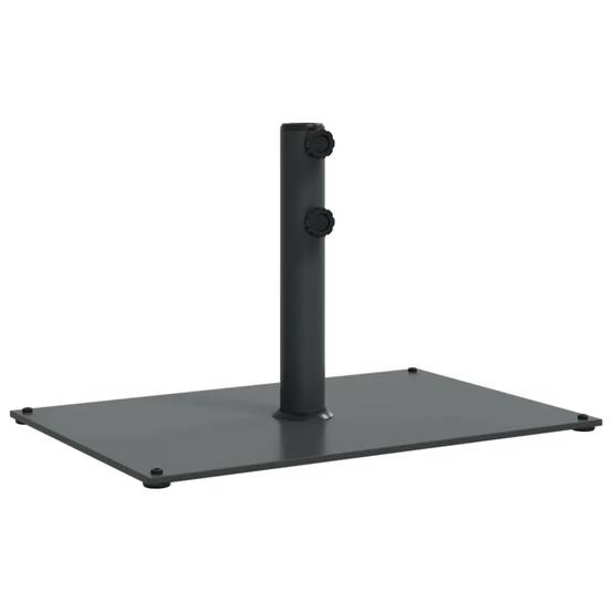 Base de parasol rectangulaire 60,5 x 41 x 38 cm avec 4 coussinets fer gris foncé - Image 1
