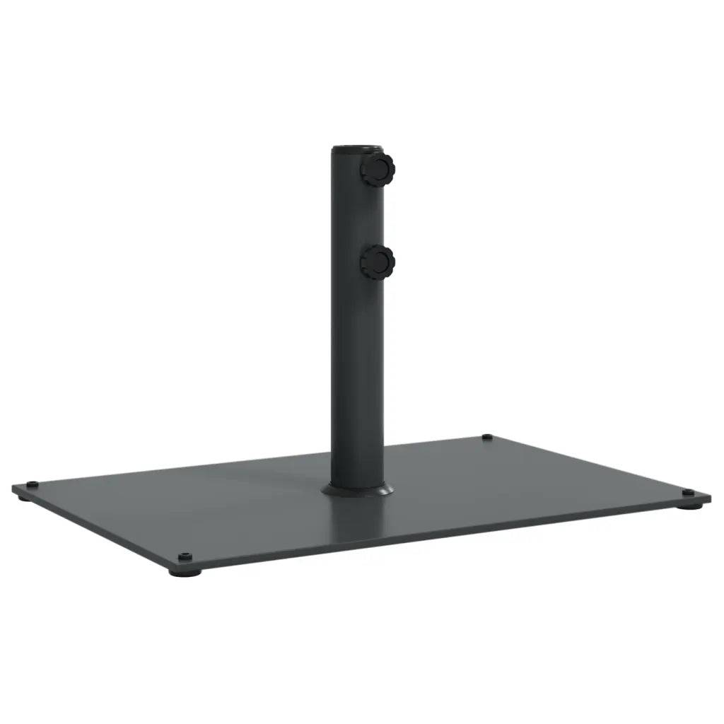 Base de parasol rectangulaire 60,5 x 41 x 38 cm avec 4 coussinets fer gris foncé - Image 1