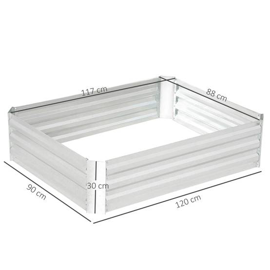 PANGIVO - Carré potager acier galvanisé argent 120 x 90 x 30 cm - PANGIVO - Image 5