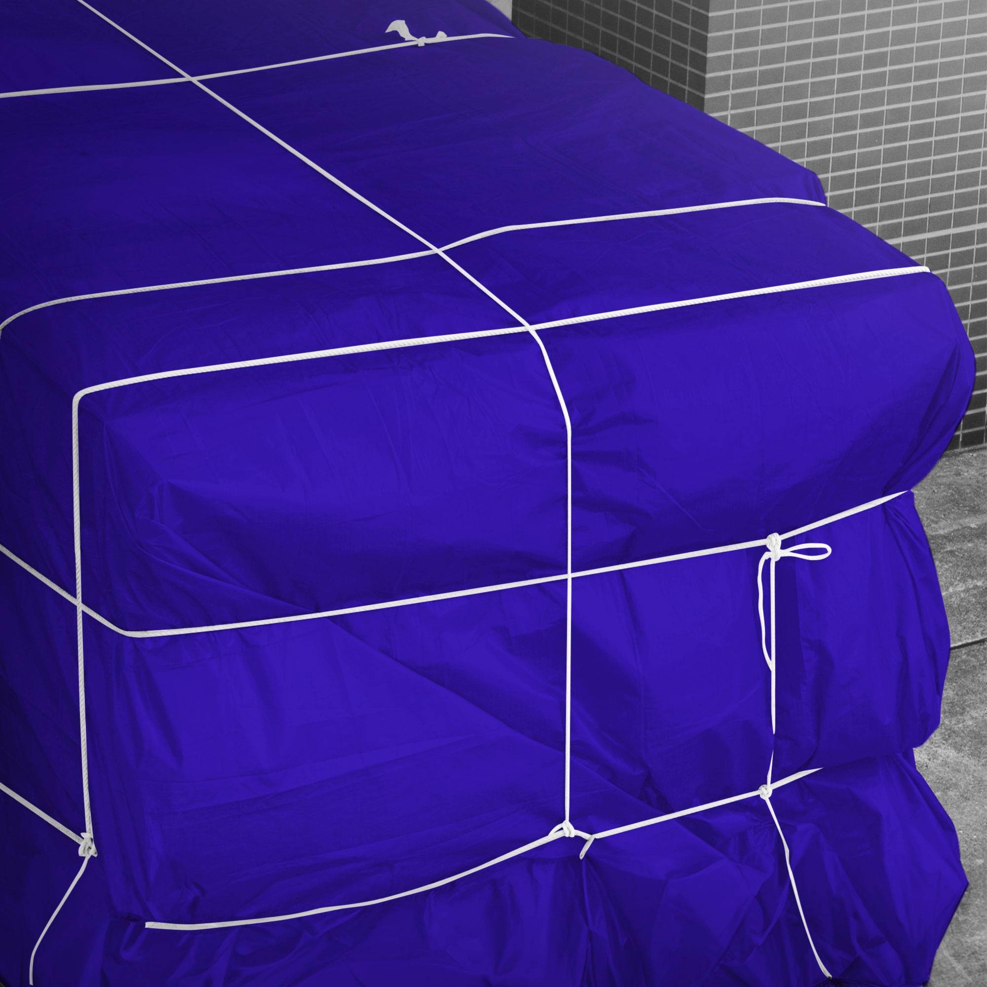 Ecd-Germany - Bâche de Protection Premium avec Œillets + 10 Crochets, 4x3m 12m², 650g/m², Bleu, Tissu PVC, Indéchirable, Imperméable - Imagen 8
