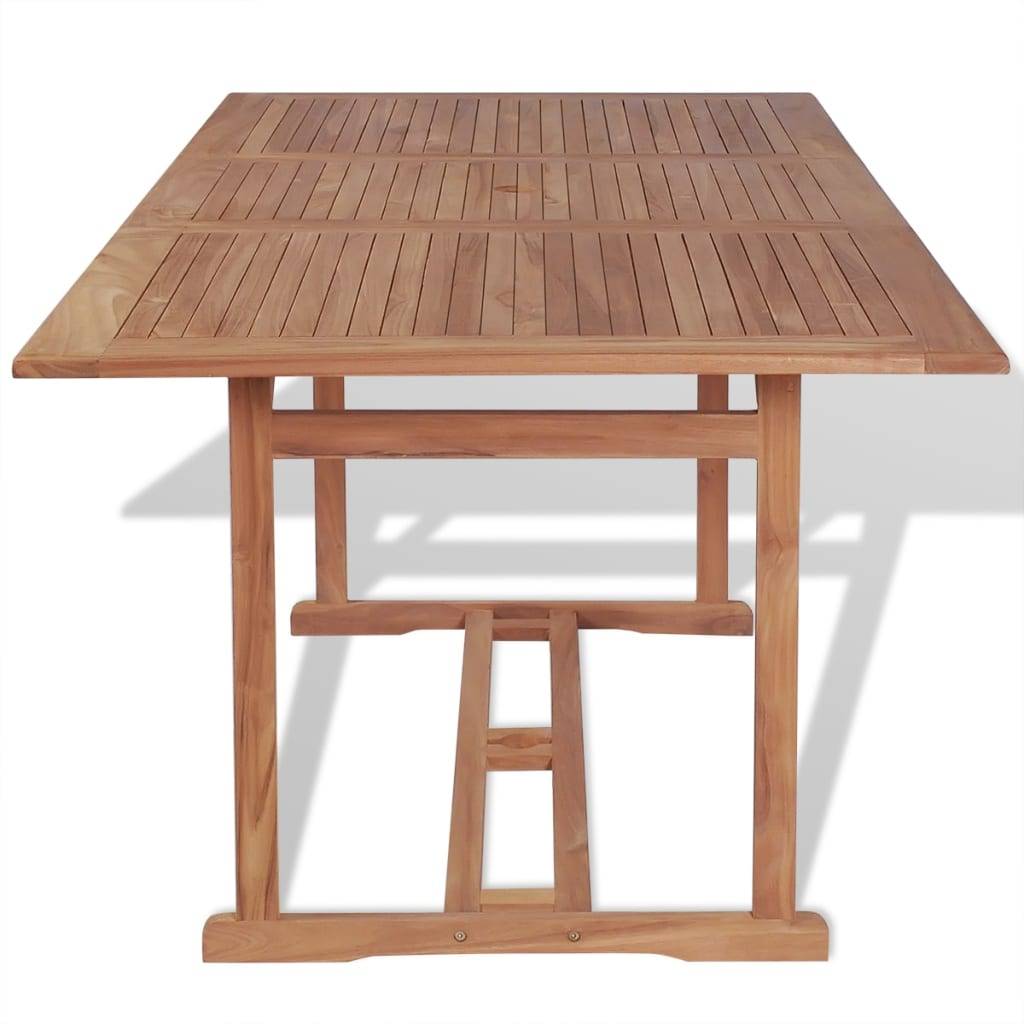 Table de jardin Bois de teck solide 180 x 90 x 75 cm, Poids :25kg - PANGIVO - Image 3