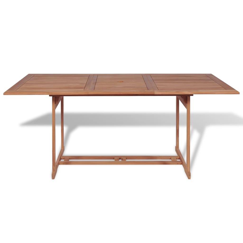 Table de jardin Bois de teck solide 180 x 90 x 75 cm, Poids :25kg - PANGIVO - Image 2
