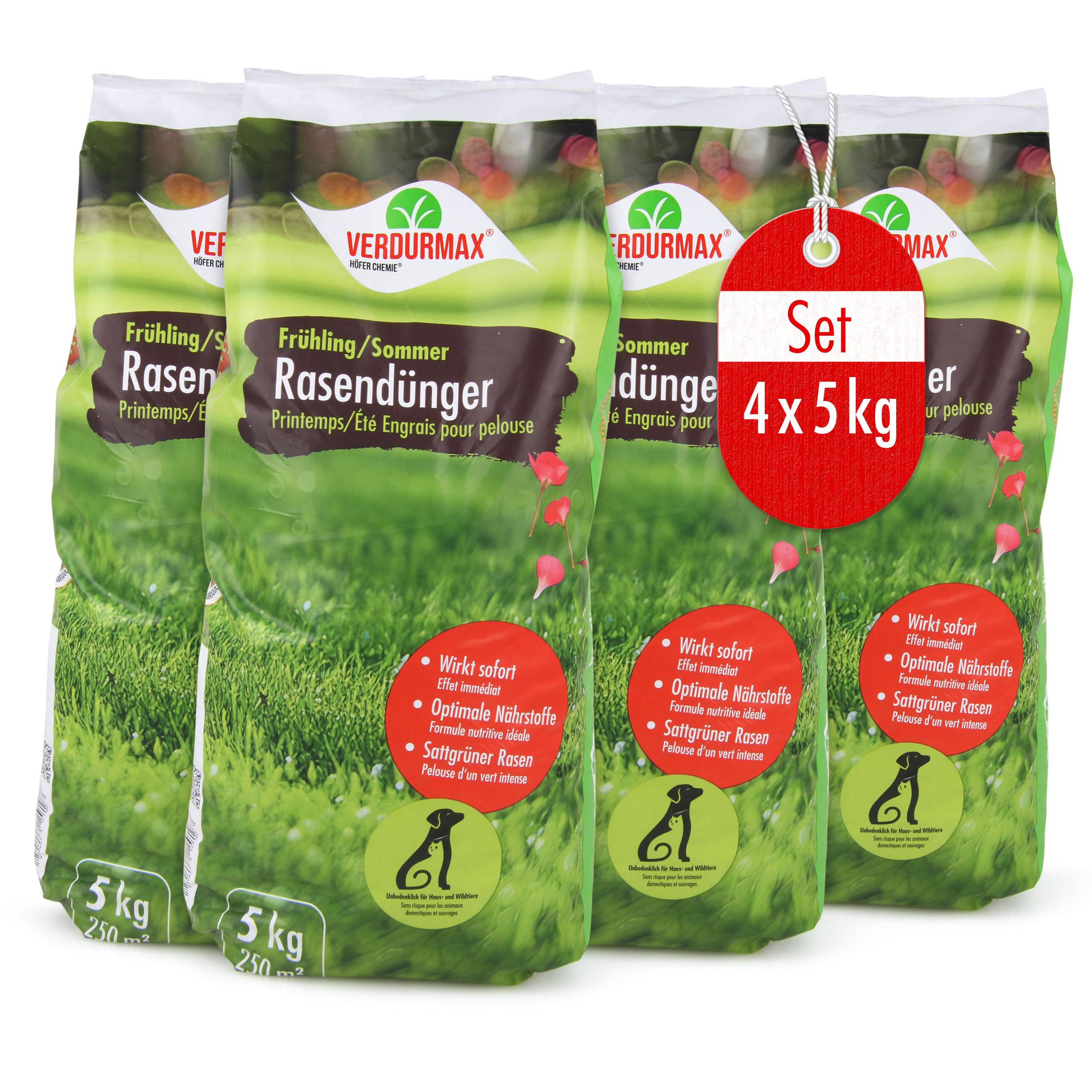 5 kg Engrais pour gazon VERDURMAX® Printemps / Été  x 4 - Image 1