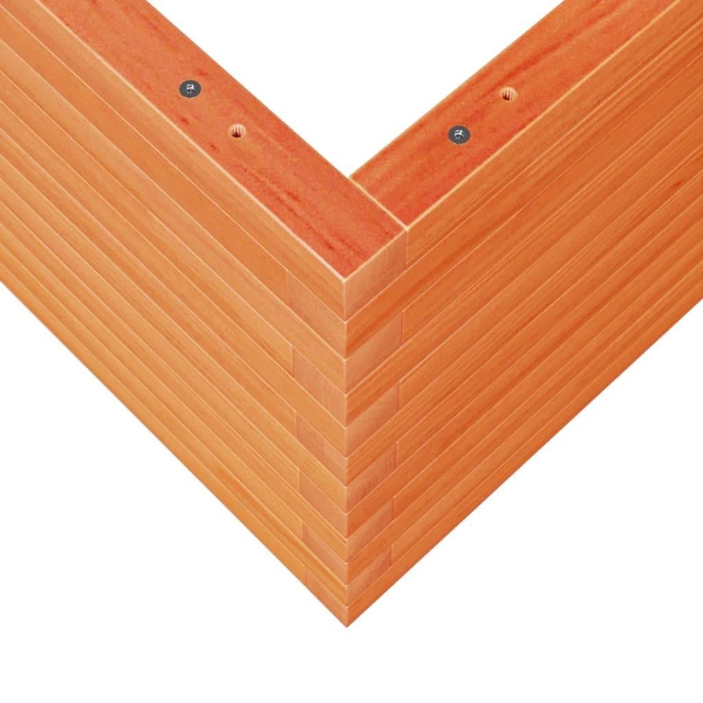 Jardinière bois pin massif cire marron 50 x 50 x 45,5 cm - PANGIVO - Image 8