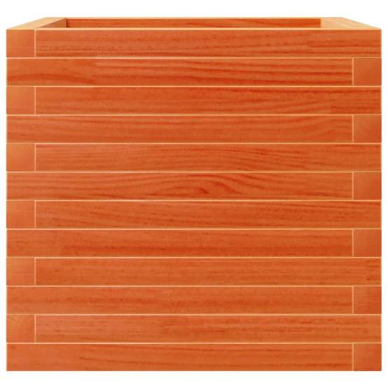 Jardinière bois pin massif cire marron 50 x 50 x 45,5 cm - PANGIVO - Image 5