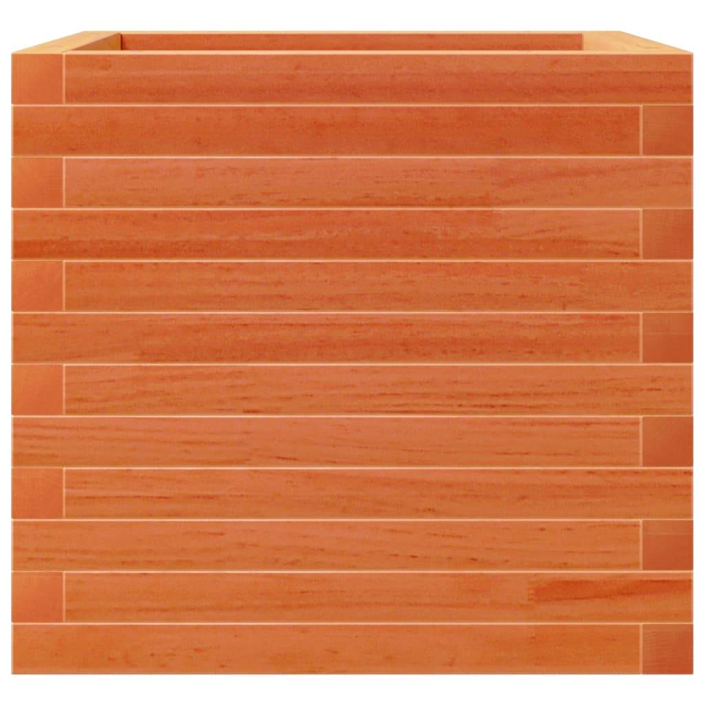 Jardinière bois pin massif cire marron 50 x 50 x 45,5 cm - PANGIVO - Image 6