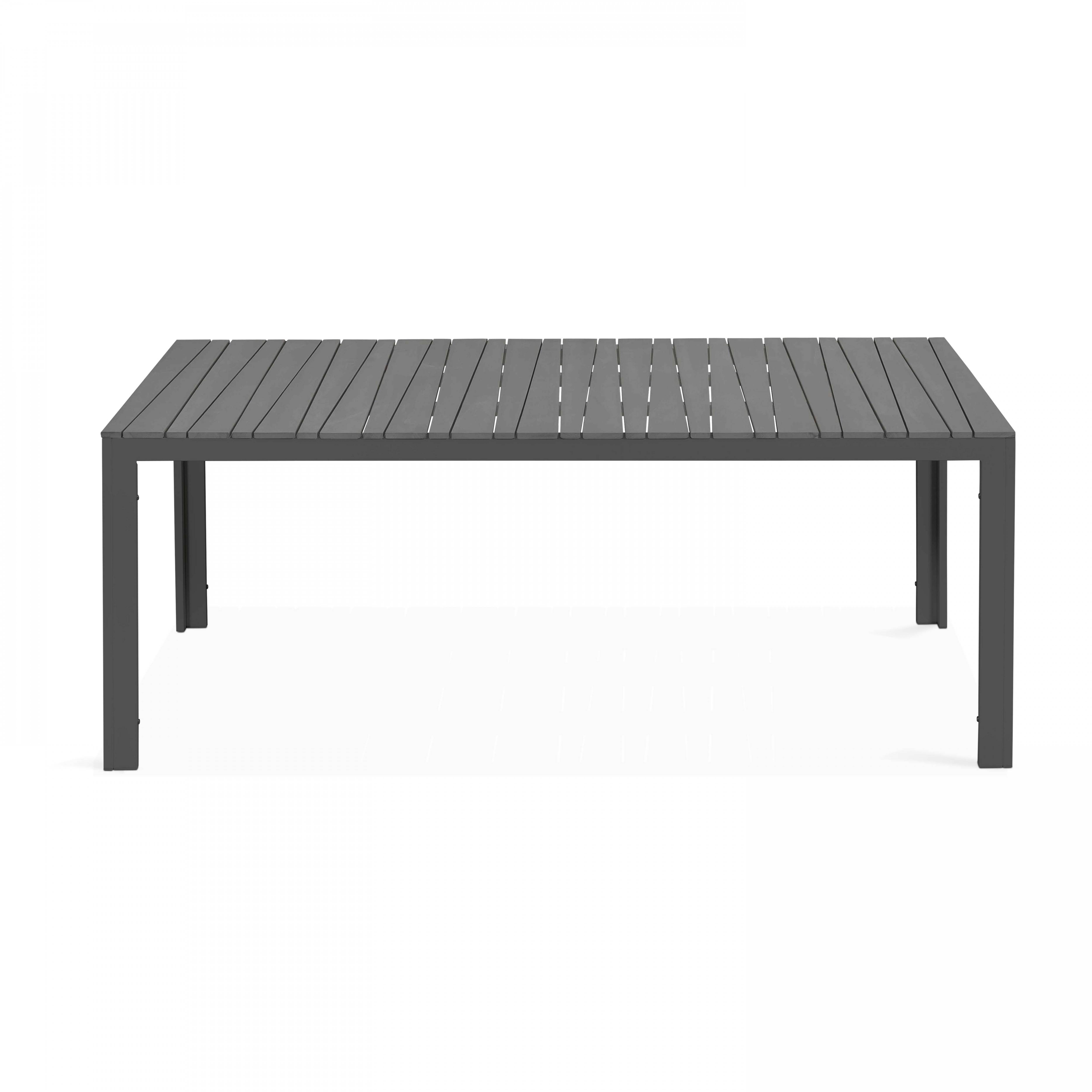 Oviala - Table de jardin en aluminium et bois synthétique 8 places gris Saint Raphael - Oviala - Imagen 2