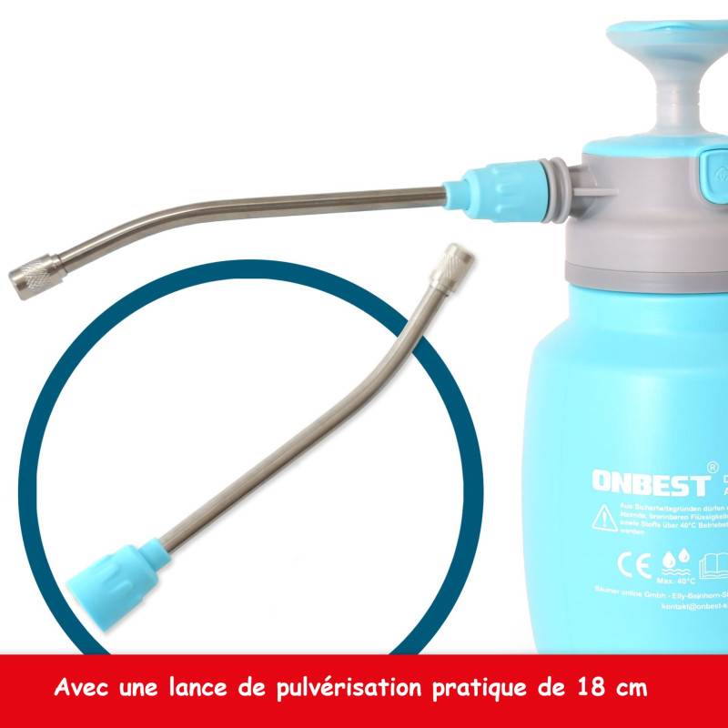 Pulvérisateur à pression 1,5L Buse réglable lance 18cm - Image 4